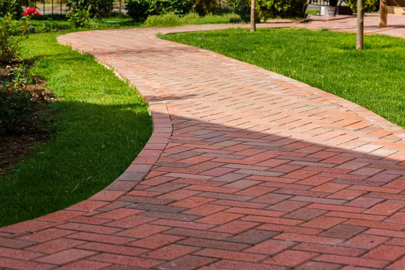 Walkway with Patterned Pavers
