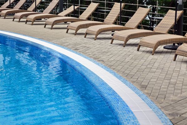 Poolside Hardscaping in Castle Rock
